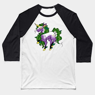 Non-binary Watermelon Unicorn Baseball T-Shirt